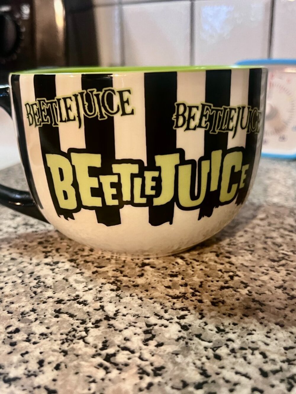Giant Beetlejuice Coffee Mug / Soup Bowl